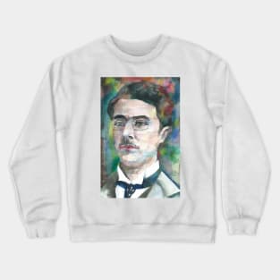 FERNANDO PESSOA - watercolor portrait .4 Crewneck Sweatshirt